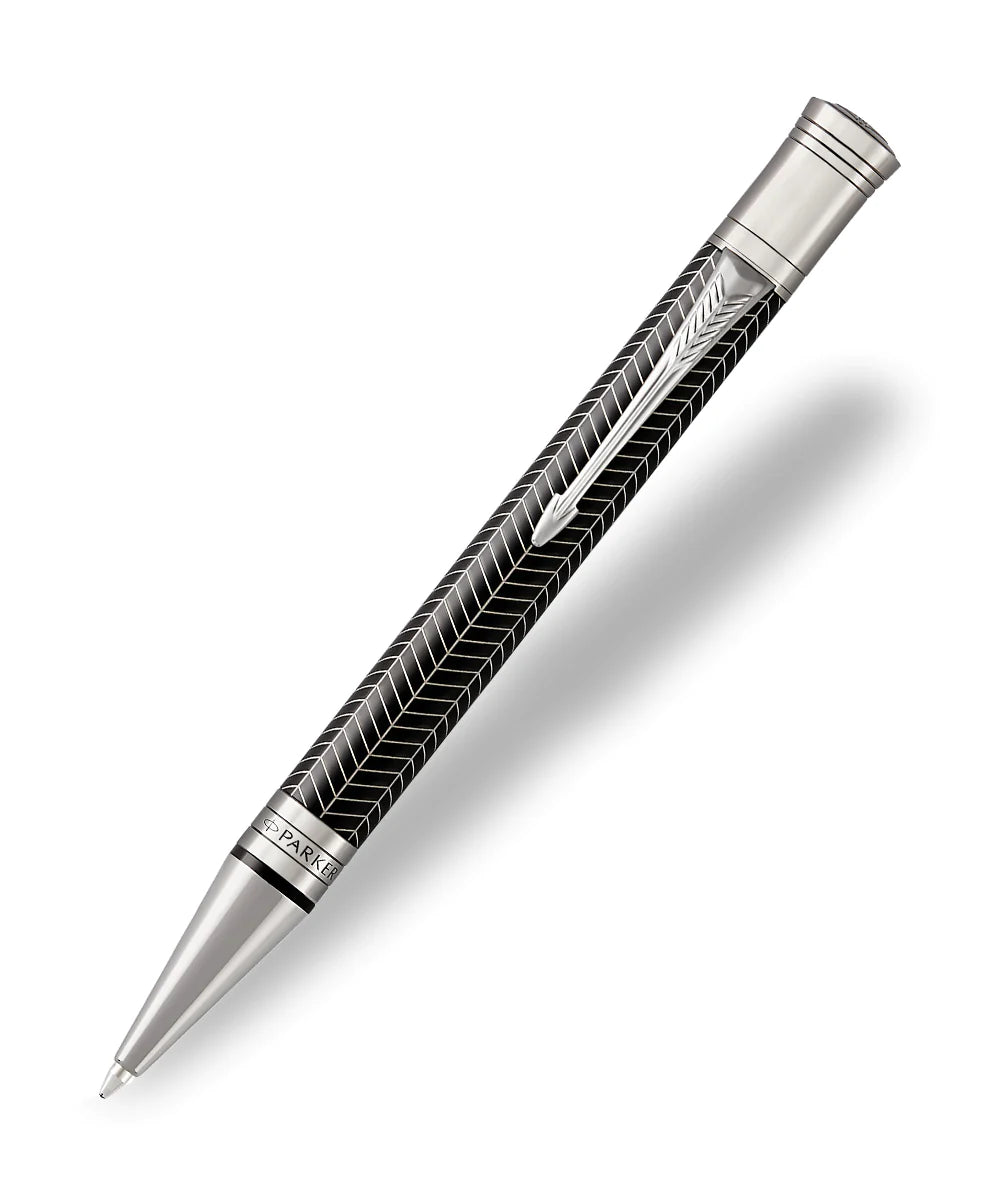 Parker Duofold Prestige Black Chevron Ballpoint Pen