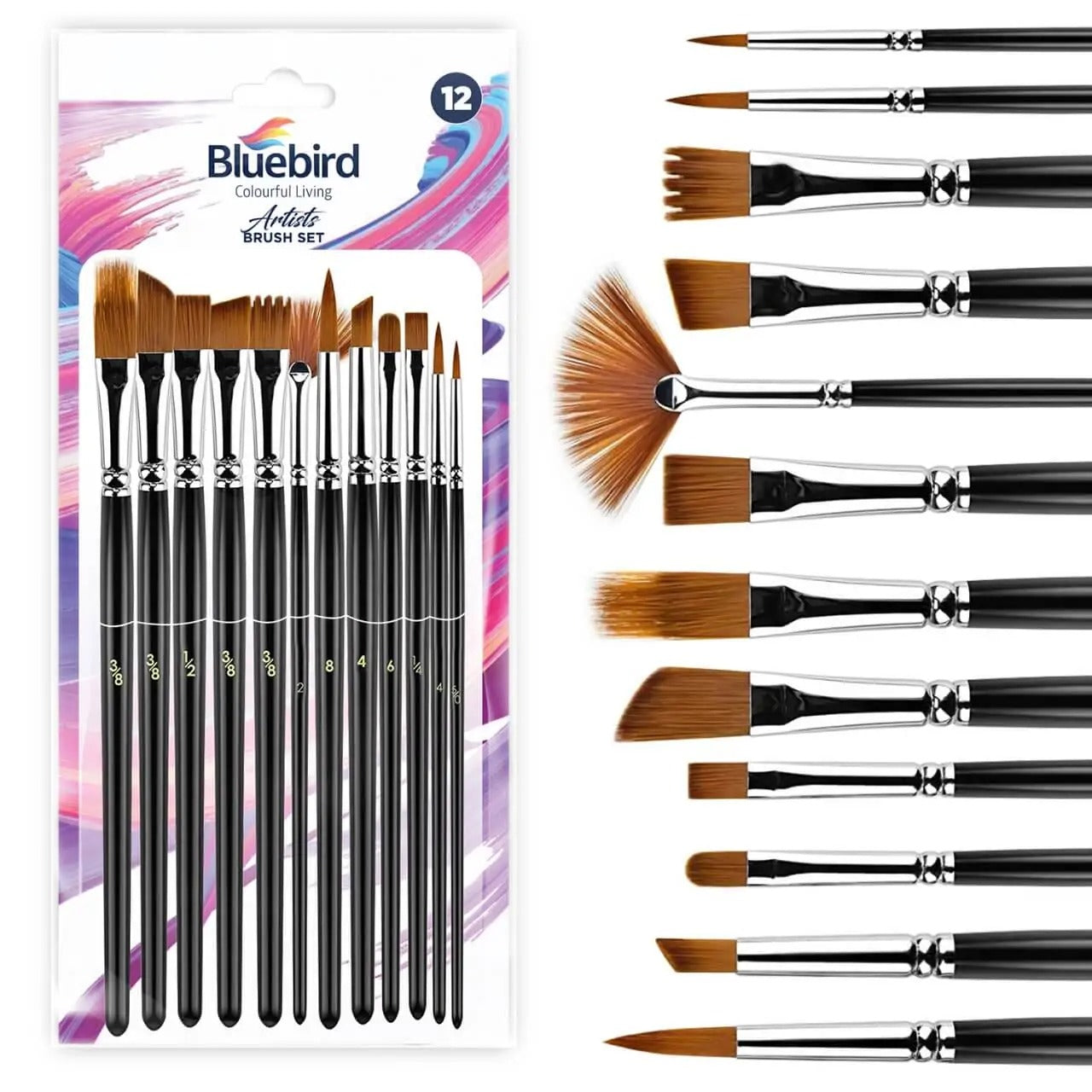 Bluebird Premium Mix Artist Brush Set of 12 – A0016