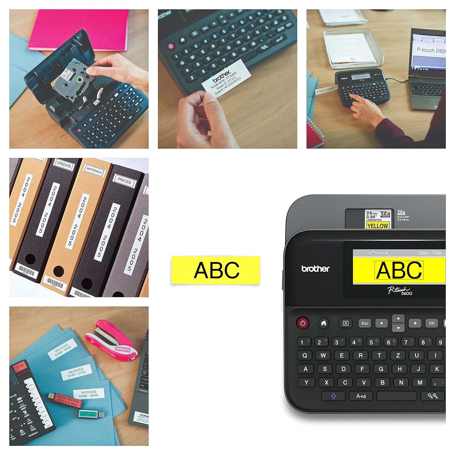 Brother PT-D600 PC-Connectable P-Touch Label Maker With Color Display