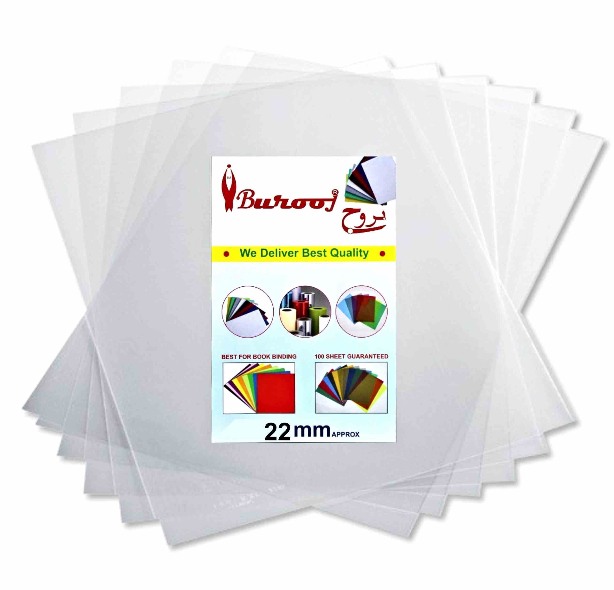 Burooj Transparent Binding Sheet 22mm