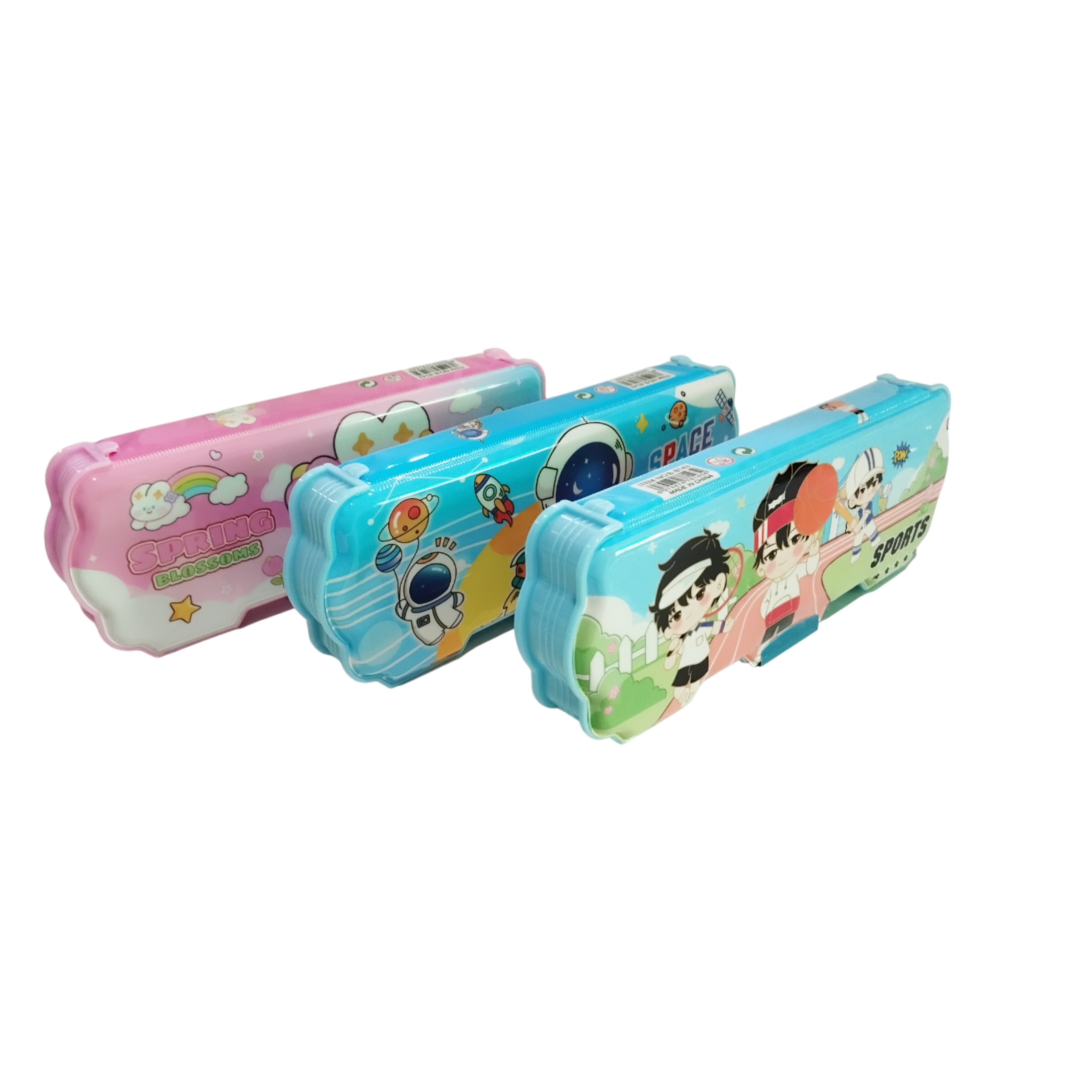 Cartoon Magnetic Pencil Box With Dual Sharpener for Boys & Girls