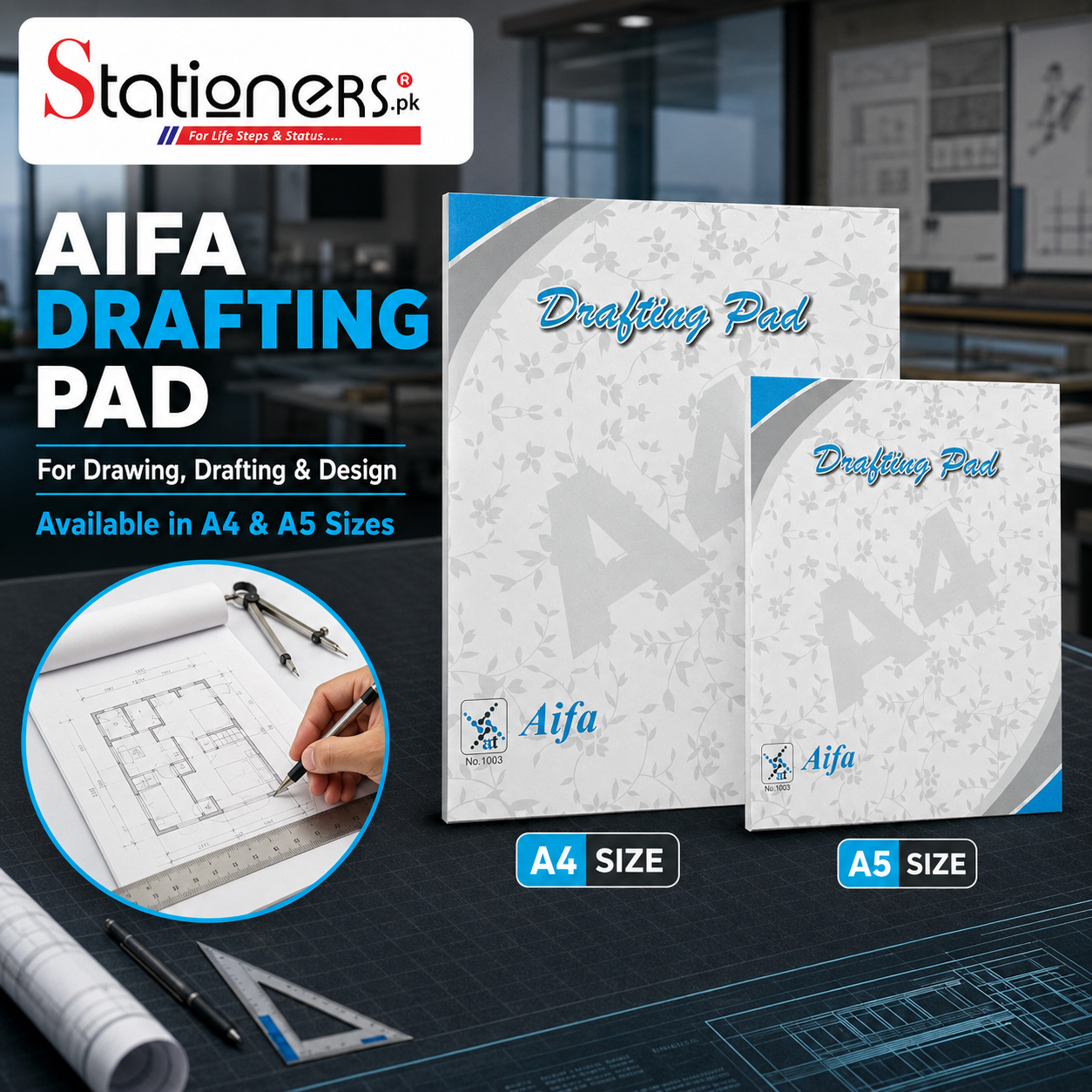 Aifa Drafting Pad  – A4 & A5 Sizes