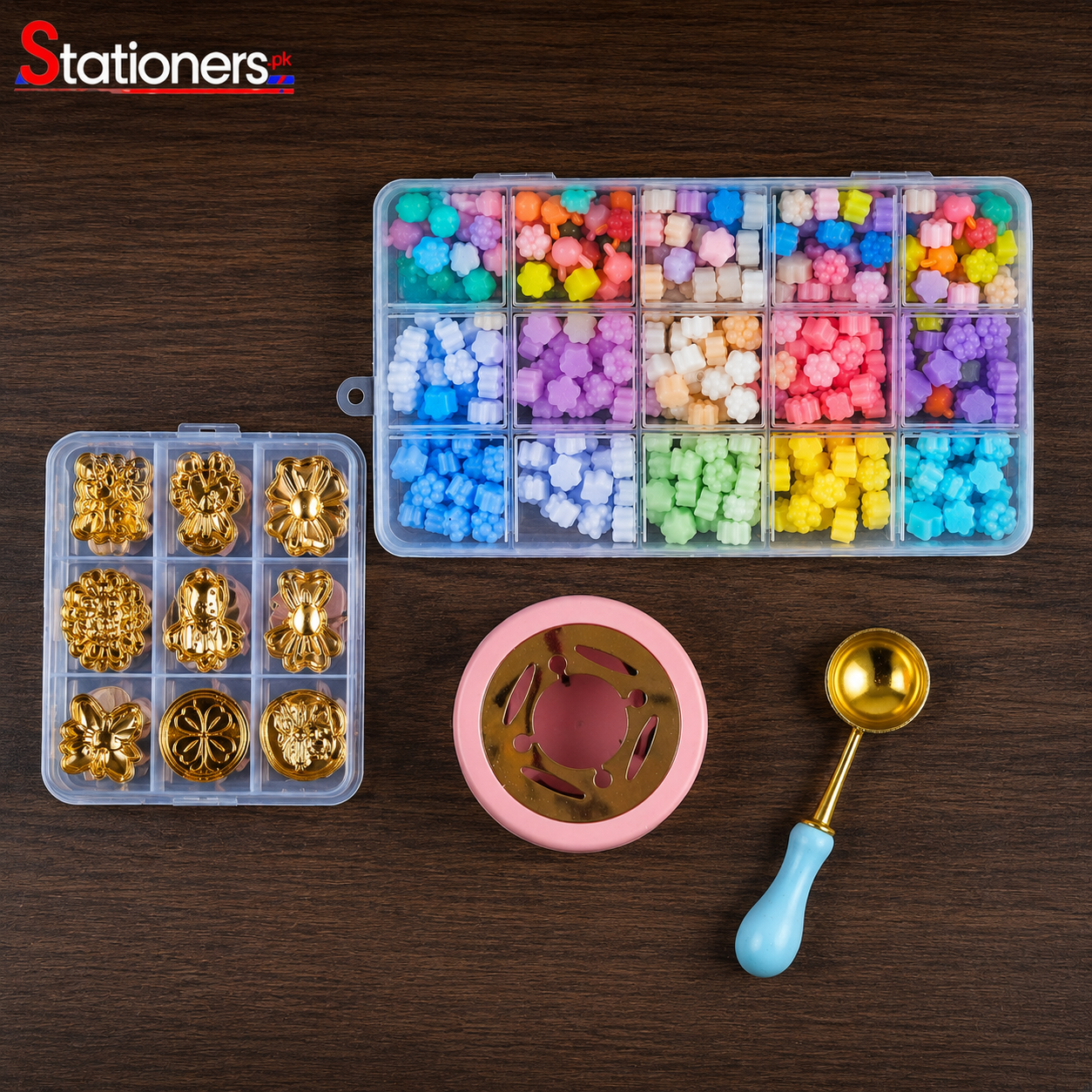 DIY Candle Making Starter Kit | Wax Melting Spoon, Mini Wax Furnace, Decorative Metal Candle Molds & Color Wax Beads Set | Complete Candle Craft Kit