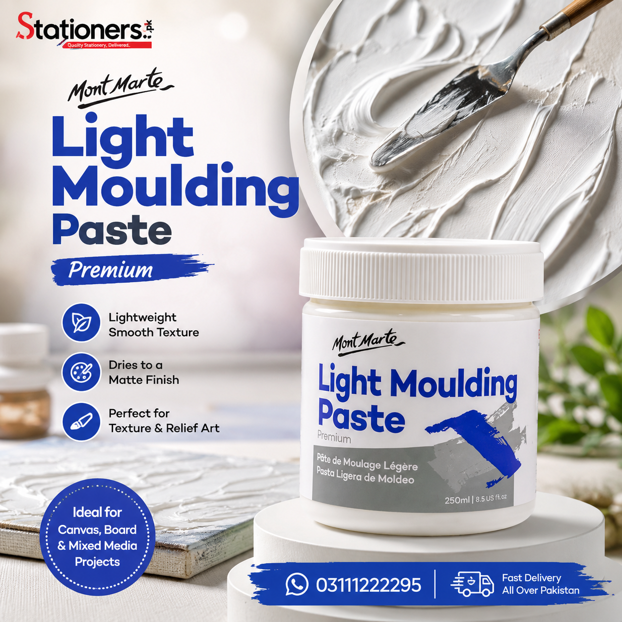 Mont Marte Light Moulding Paste Premium 250ml