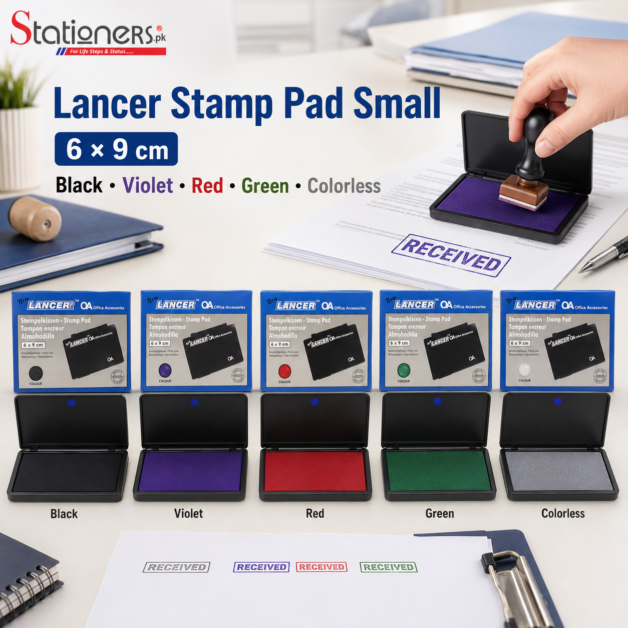 Lancer Stamp Pad Small 6 X 9cm