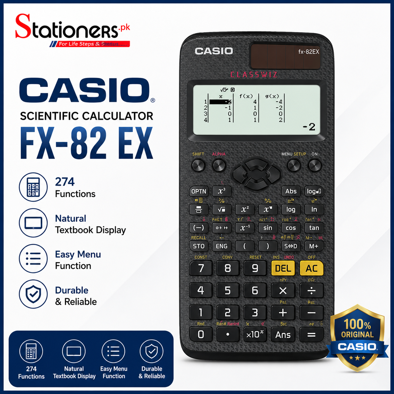 Casio Original Scientific  Calculator Fx-82 EX