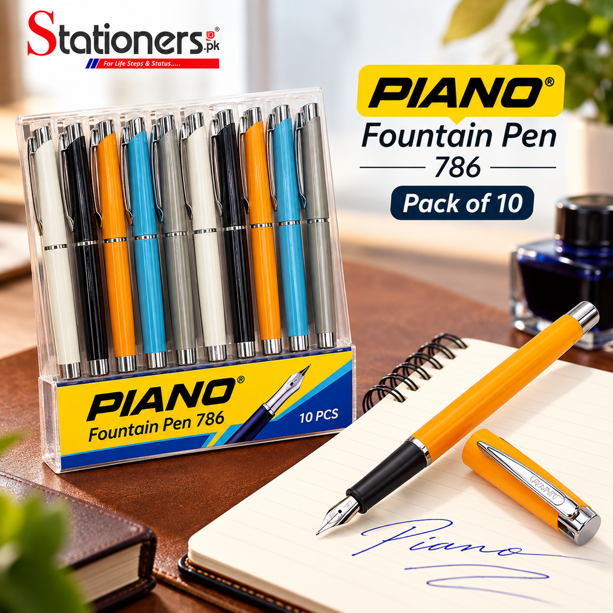 Piano Fountain Pen 786 pack of 10