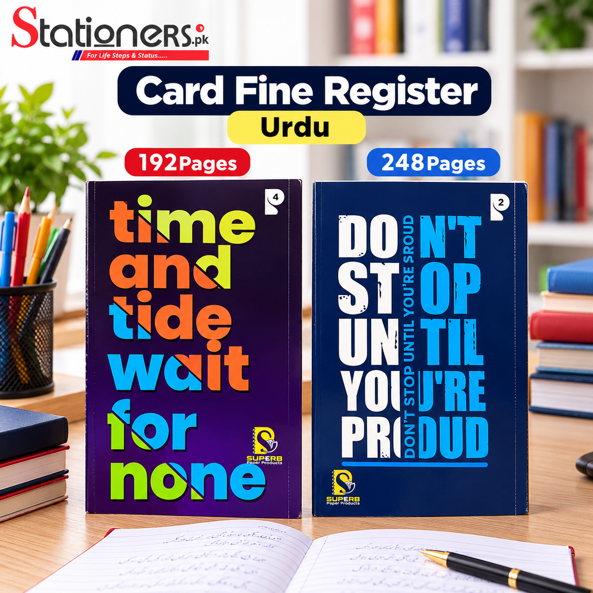 Superb Card Fine Register Urdu – 192 & 248 Pages
