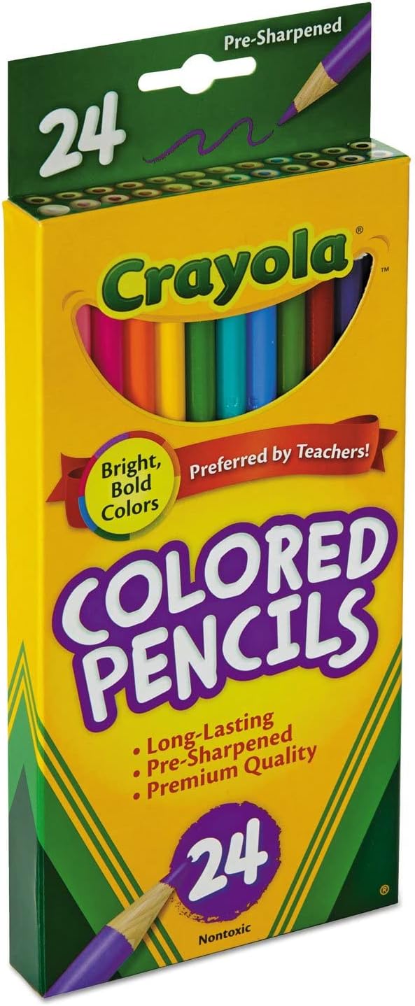 Crayola Long Barrel Colored Pencils Pack of 24 684024