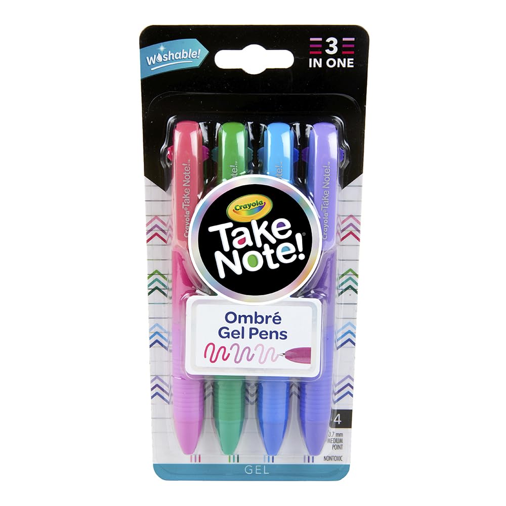 Crayola Ombre 3 in 1 Washable Gel Pens Pack of 4 586637