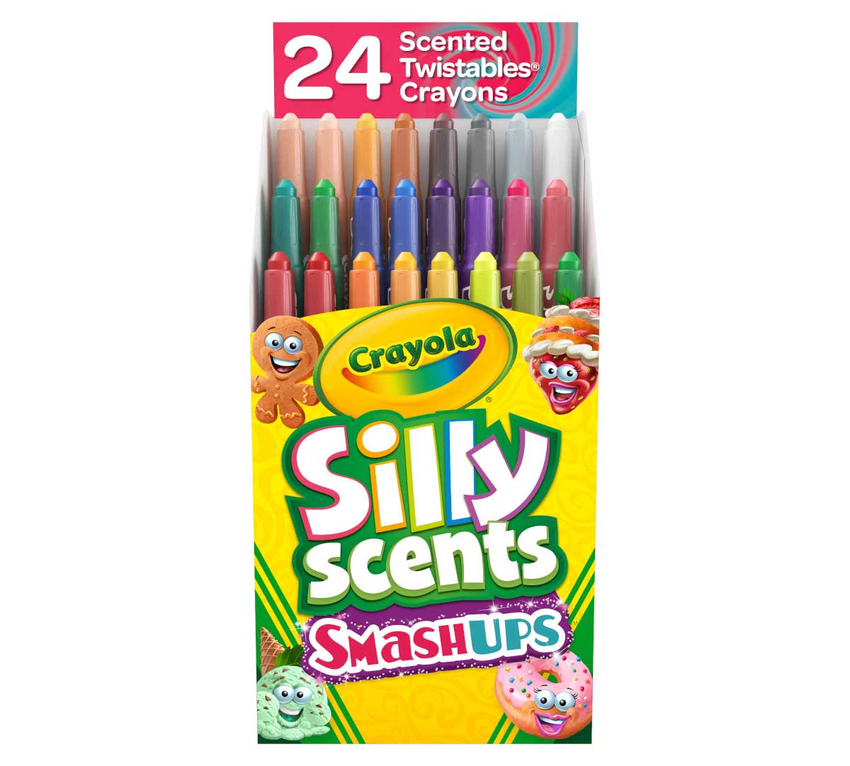 Crayola Silly Scents Smash-Ups Mini Twistables Crayons Pack of 24 523470