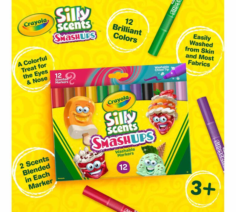 Crayola Silly Scents SmashUPS Washable Markers Pack of 12 588279