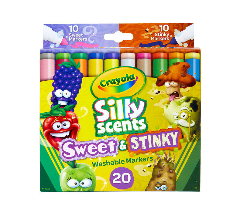 Crayola Silly Scents Sweets & Stinky Washable Markers Pack of 20 588269