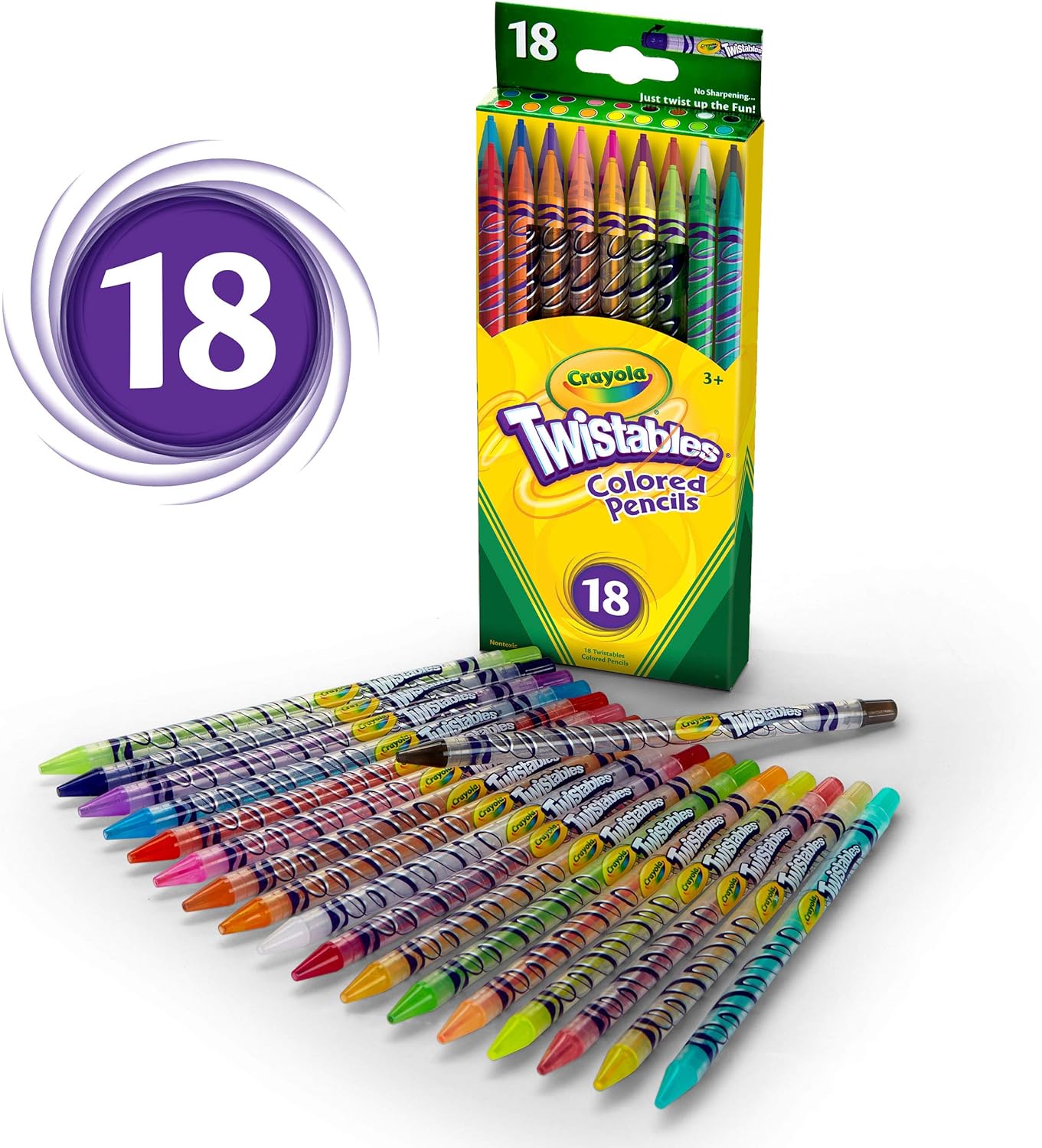 Crayola Twistables Color Pencils Assorted Colors Set Of 18 687418