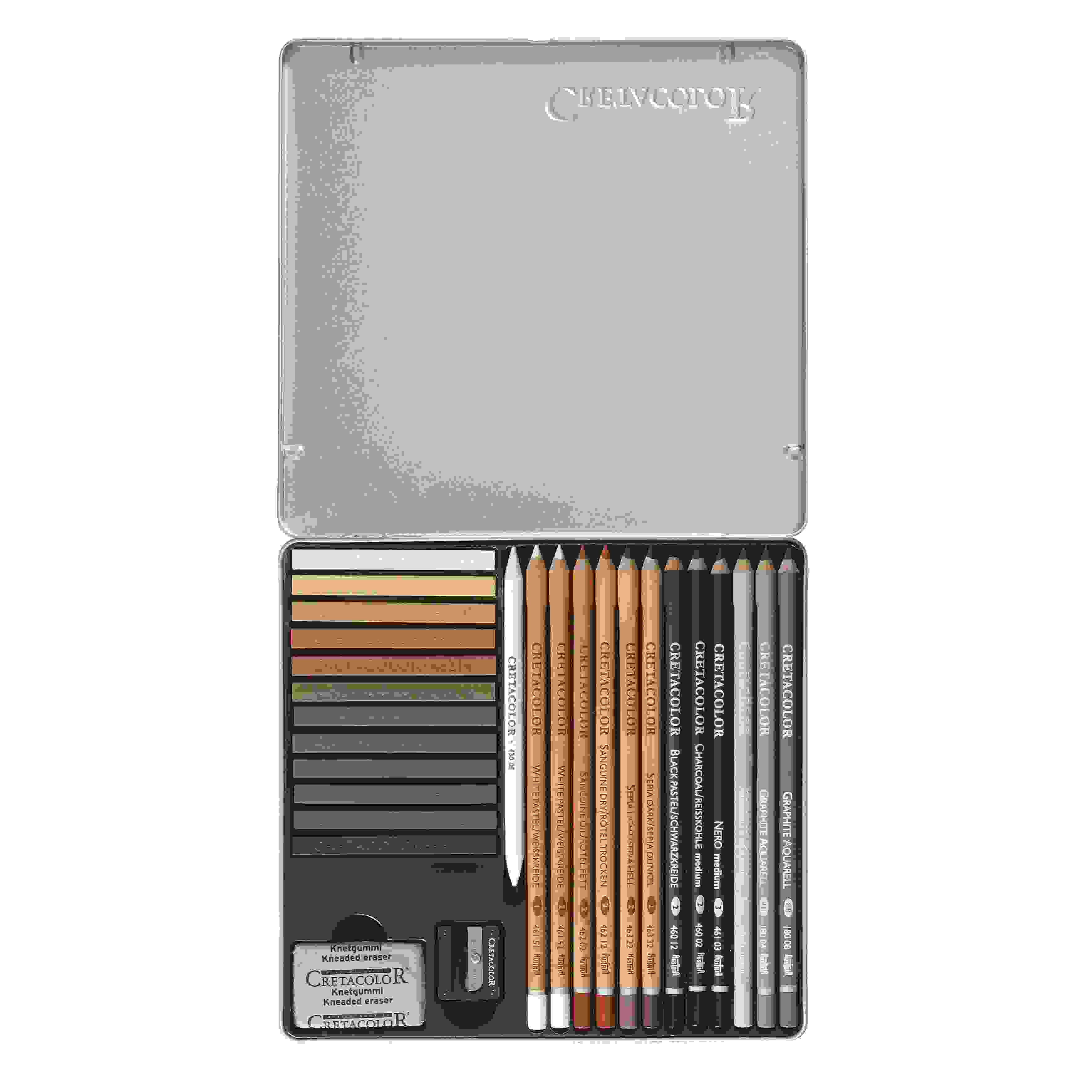 NYONI Drawing Pencil Set Tin Pack With All Accessories 29 PC | Sketch  Painting Charcoal Pencil Set