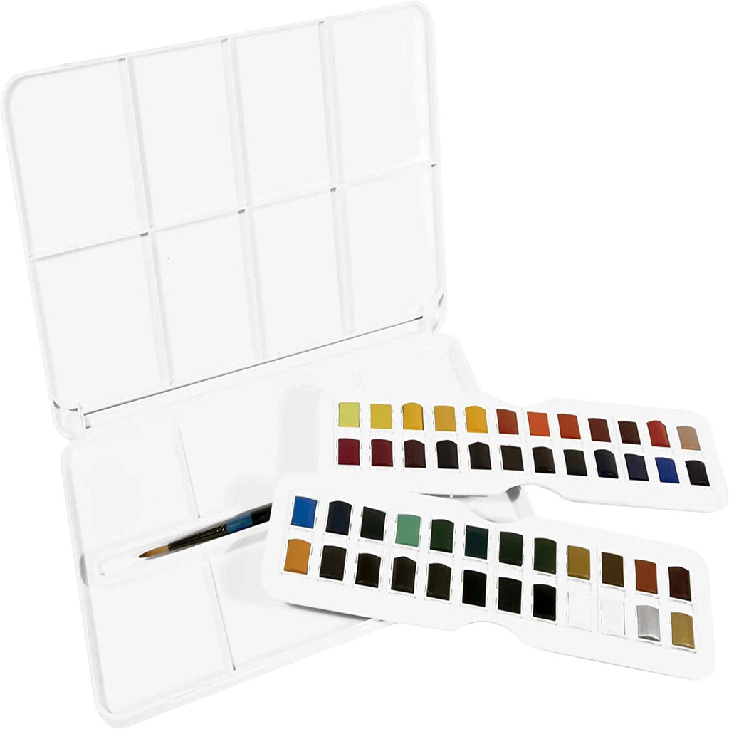 Daler-Rowney Aquafine Watercolor Half Pan Studio Set of 48