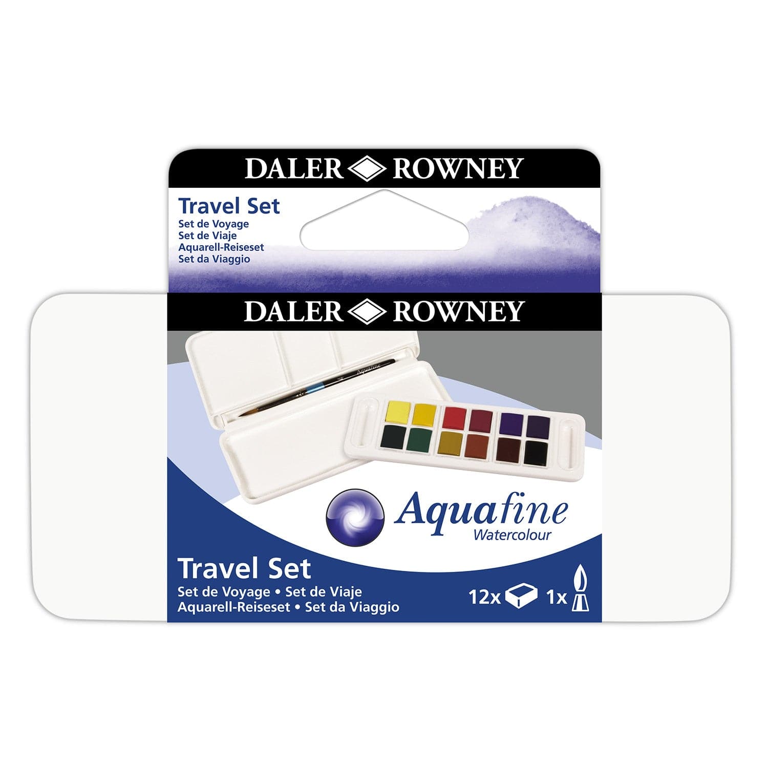 Daler Rowney Aquafine Watercolor Paint 24 Half Pan Set