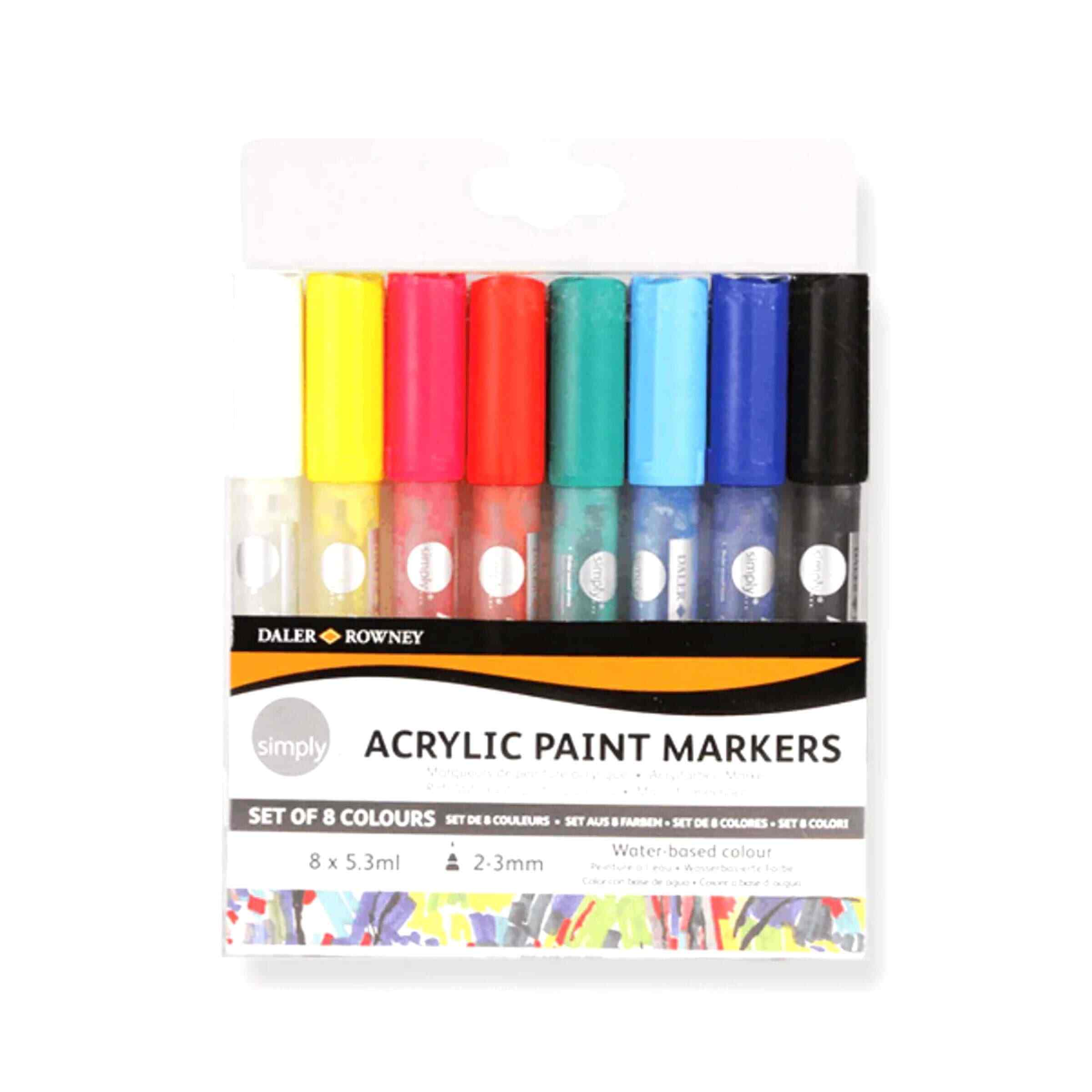 Daler Rowney Simply Acrylic Paint Marker Set of 8 Pcs