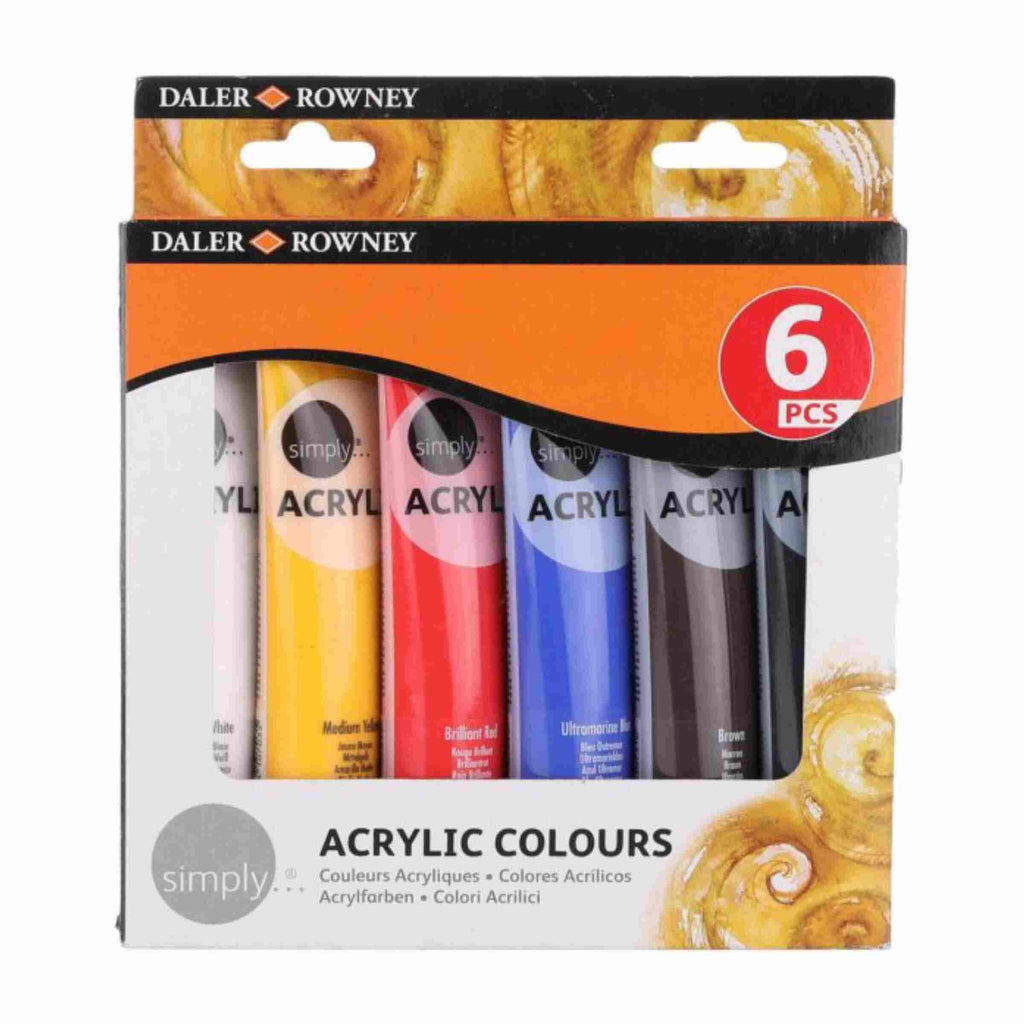 Daler Rowney Simply Acrylic Paint 40 Piece Set in Metal Case Daler Rowney Simply Acrylic Paint 40 Piece Set in Metal Case