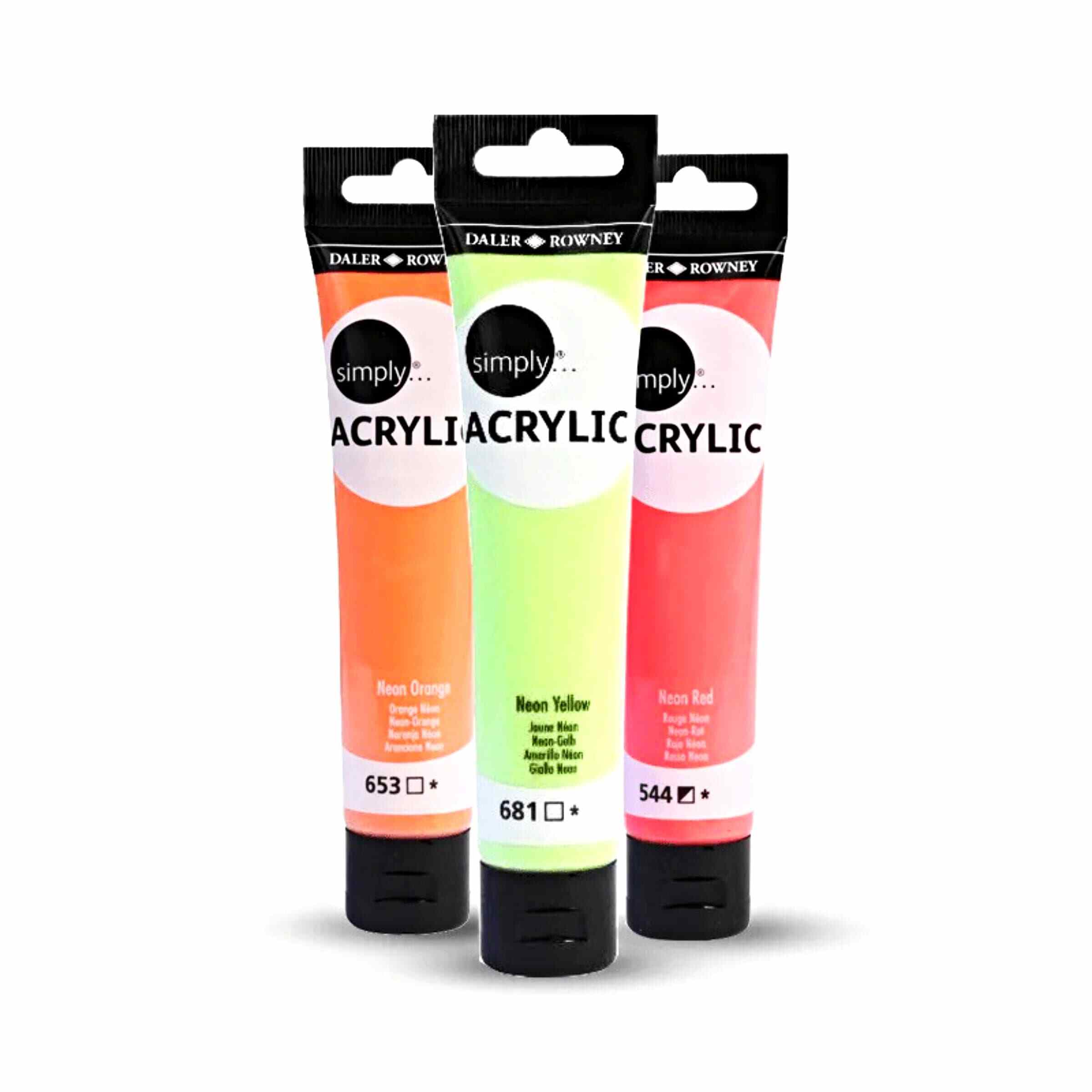 Buy Now Daler Rowney Simply Neon Acrylic Paints 75ml