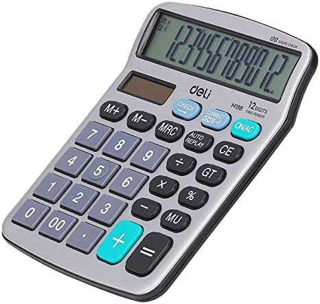 Deli Calculator 12-Digit Metal EM19810