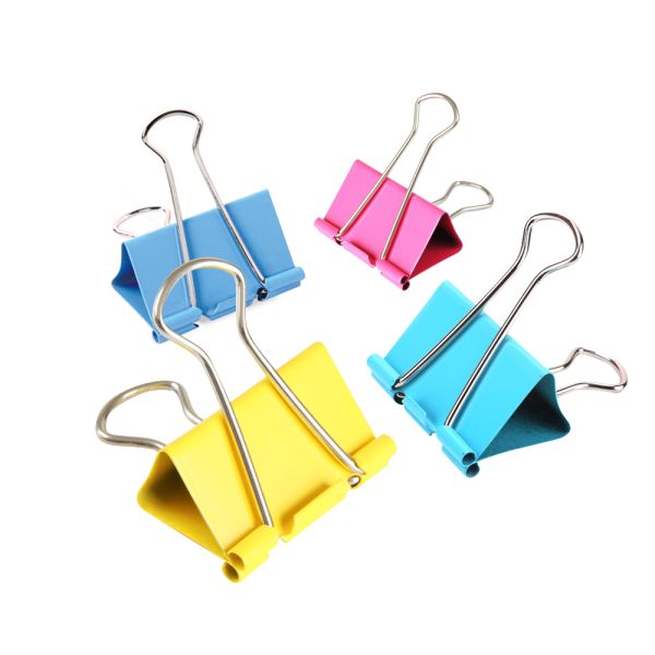 Pack Of 40 Cute Lovely Smiling Face Spring-Loaded File Organizer Paper Holder Metal Binder Clips 6 77