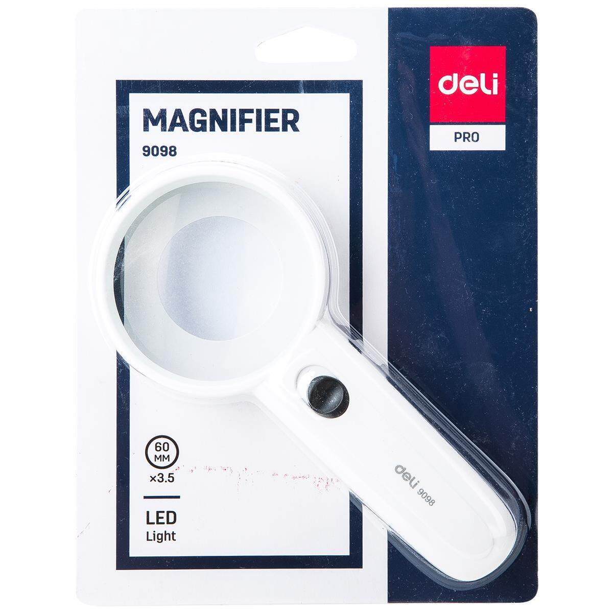 Deli Magnifying Glass 60mm with LED Light E9098