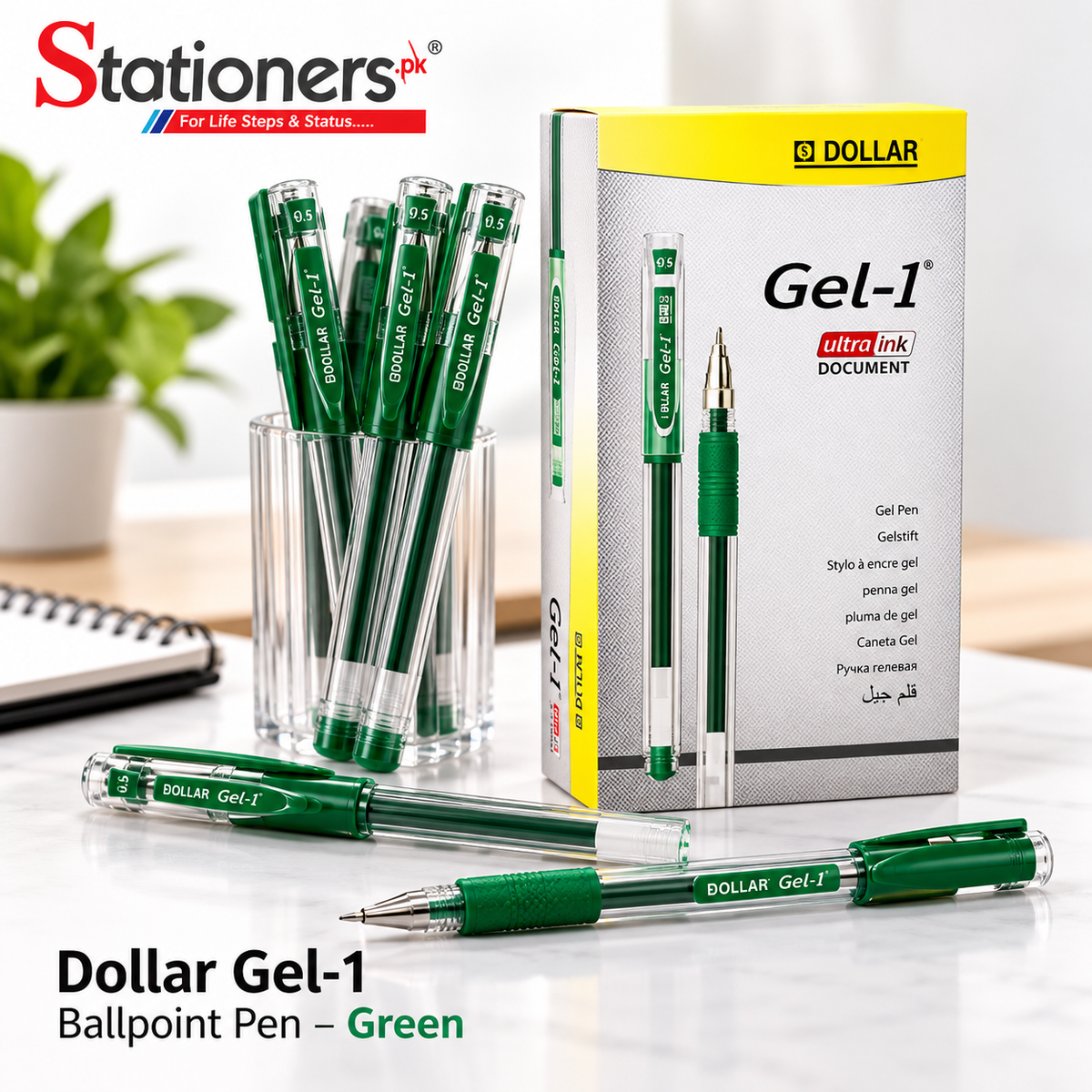 Dollar Gel-1 Ballpoint Pen 10pcs