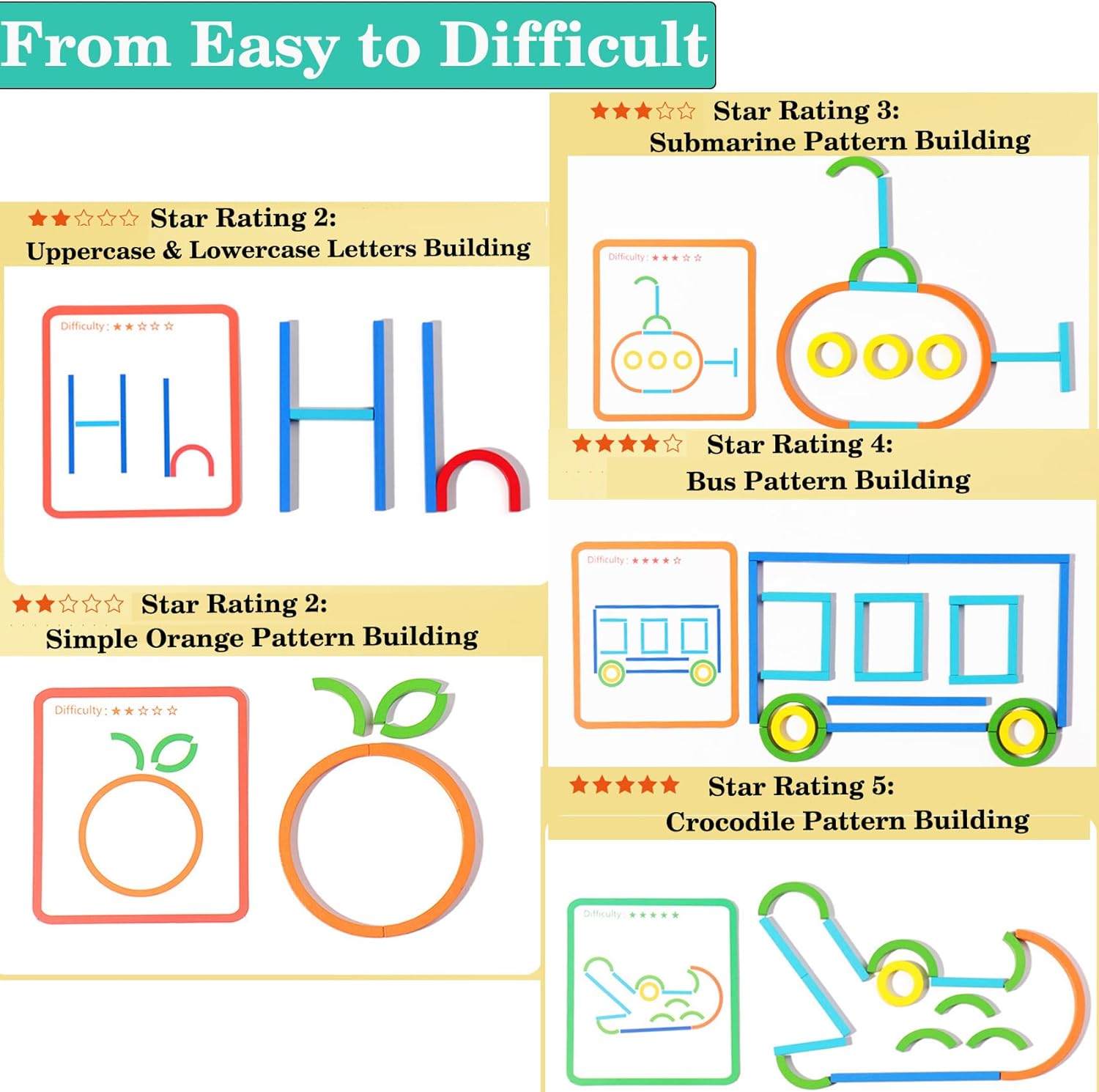 Early Learning Intelligence Developmen Creative Sticks & Rings Puzzle