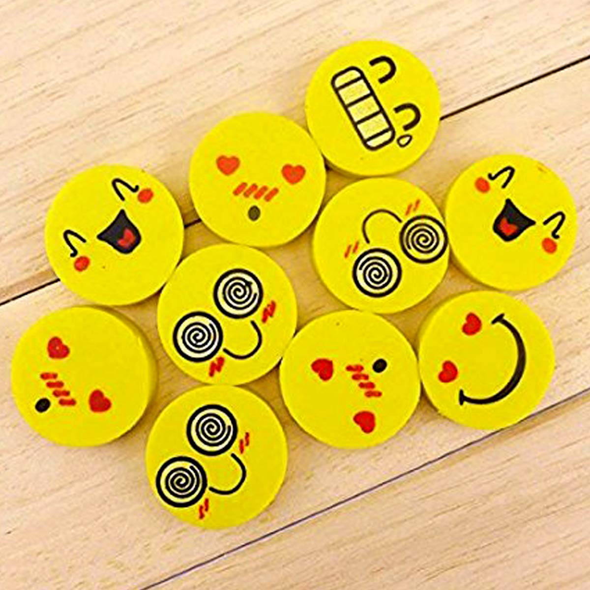 Emoji Eraser Lovely Smiling Face Cute Rubber for kids Pack of 4