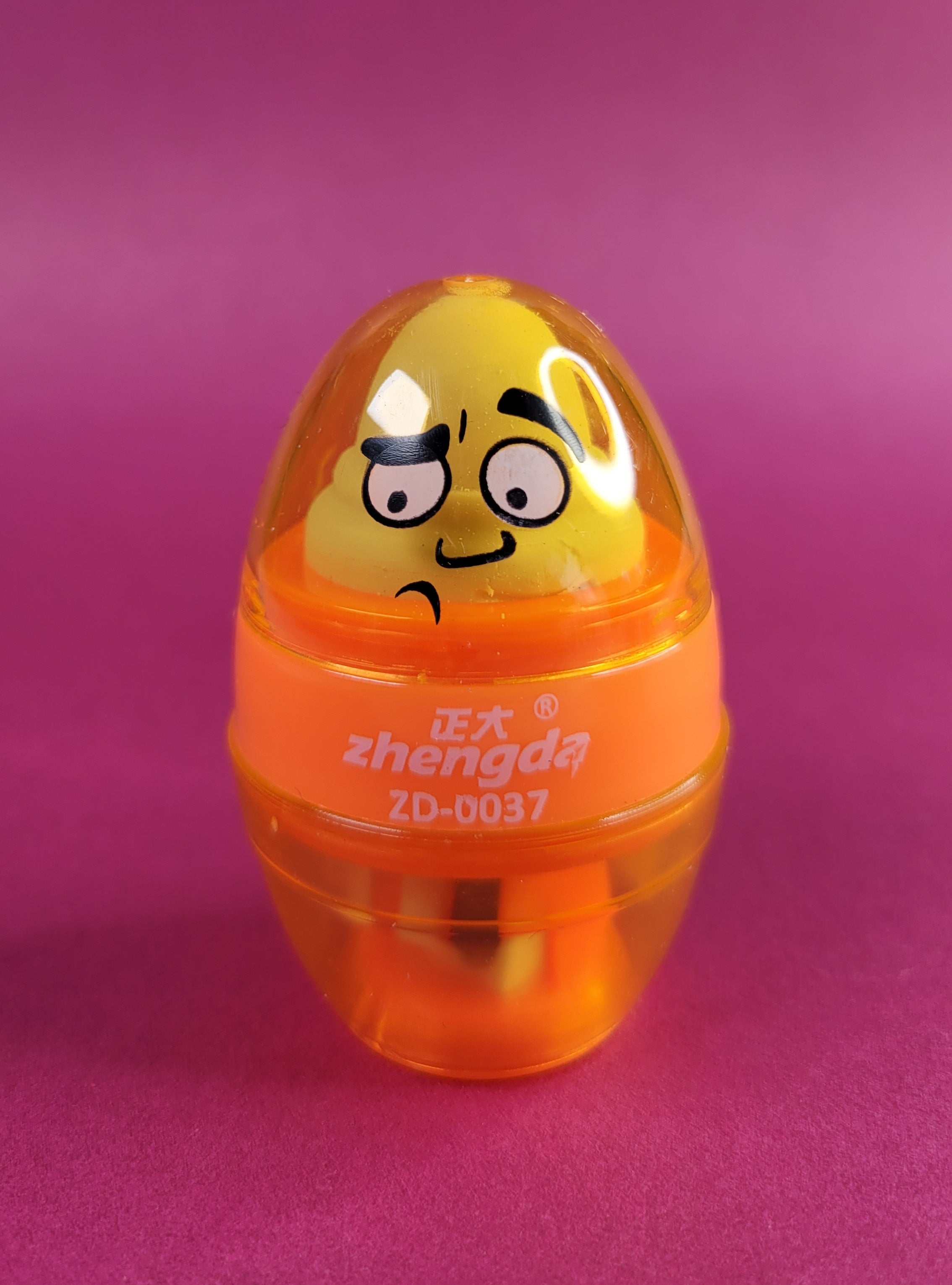 Funky Face Egg Sharpener & Eraser 2 in 1