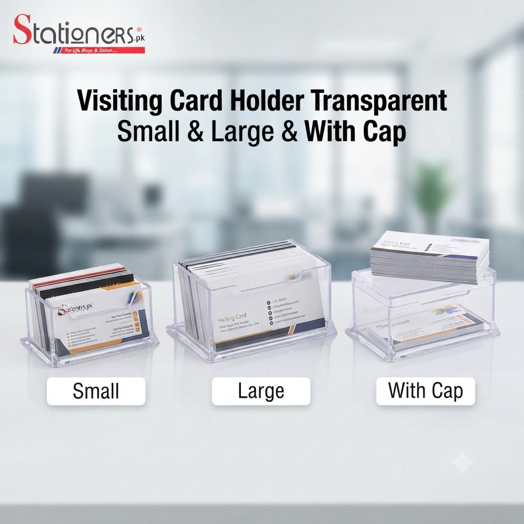 Visiting Card Holder Transparent – Small, Large & With Cap