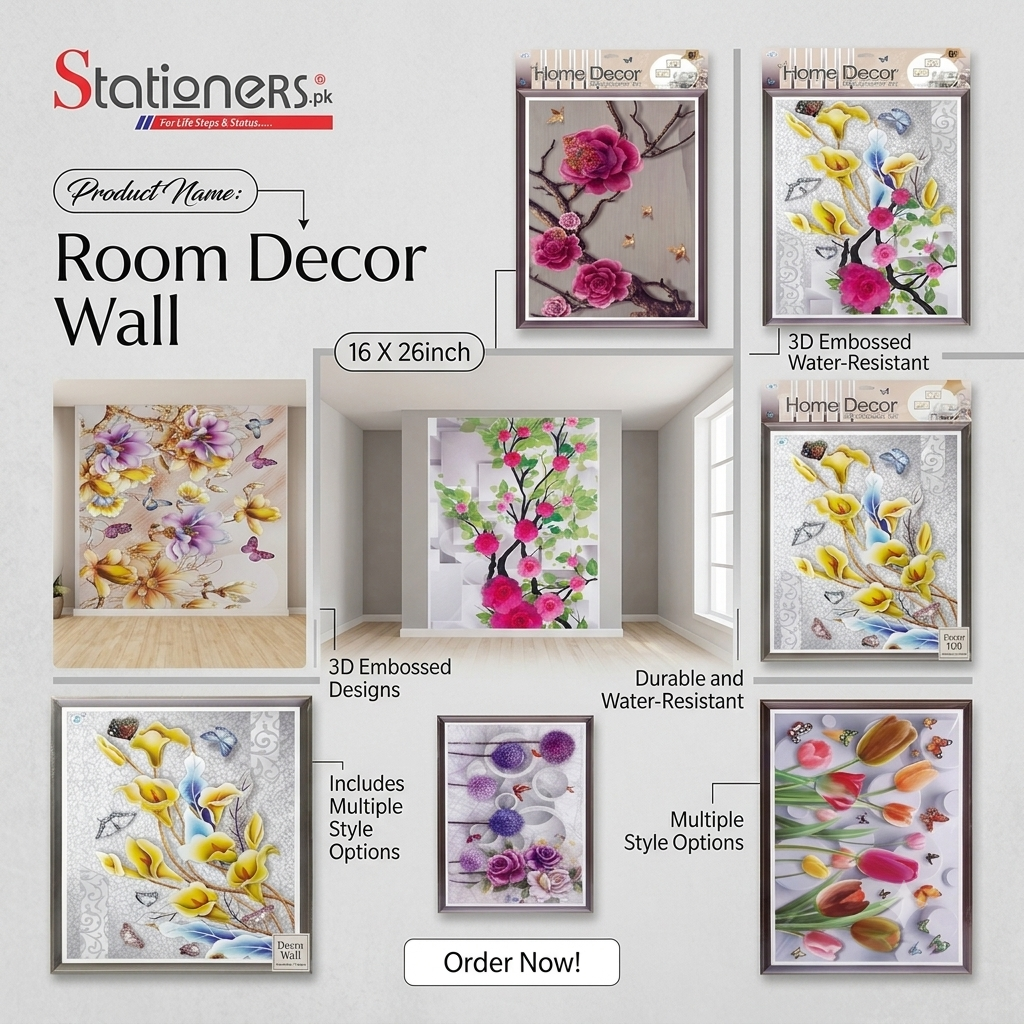 8D Home Decor Wall Art Panel | Premium Decorative Wall Sticker 16x26inch
