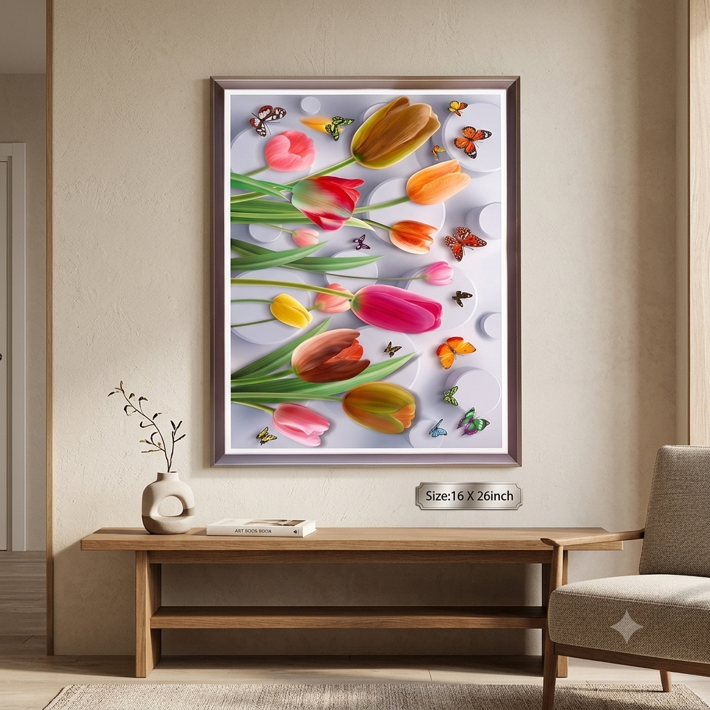 8D Home Decor Wall Art Panel | Premium Decorative Wall Sticker 16x26inch