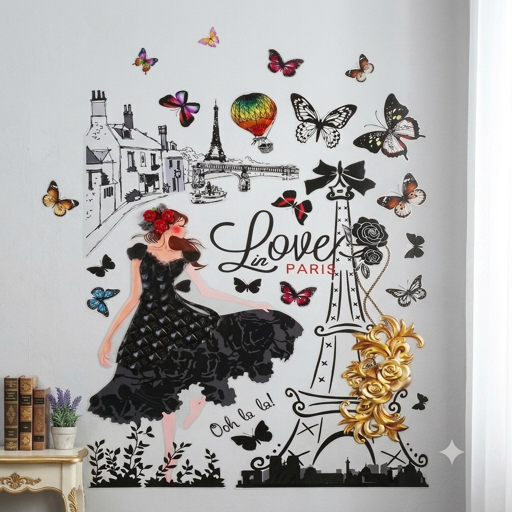 6D Room Decor Wall Stickers | Premium Peel & Stick Wall Art | 19.5 × 30 Inch