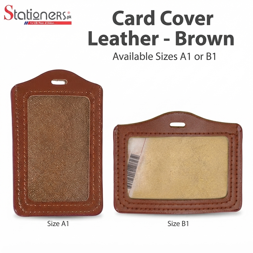 Card Cover Leather - Brown 1Pc Sizes A1 & B1