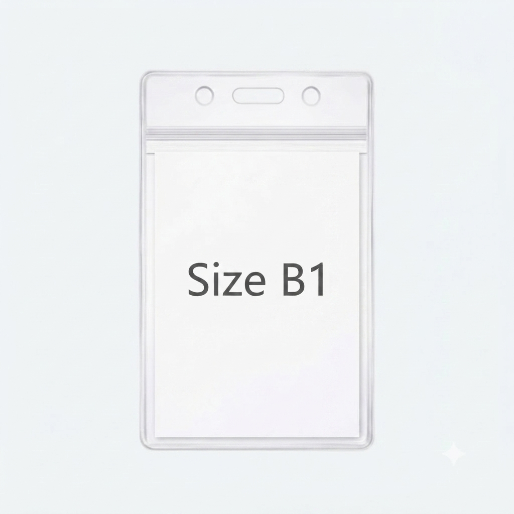 Card Cover Zipper Transparent – Pack of 10 Pcs (Available in Sizes A1, A2, B1, B2)