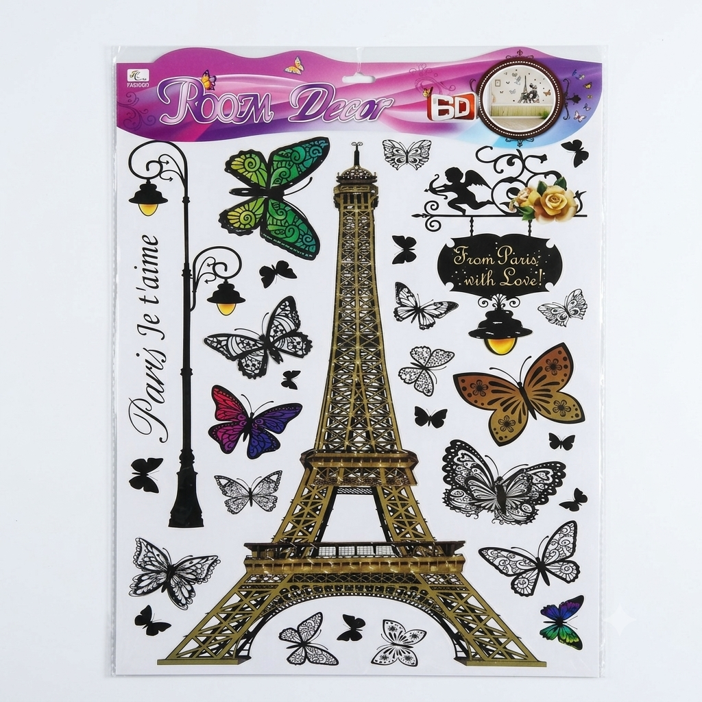 6D Room Decor Wall Stickers | Premium Peel & Stick Wall Art | 19.5 × 30 Inch