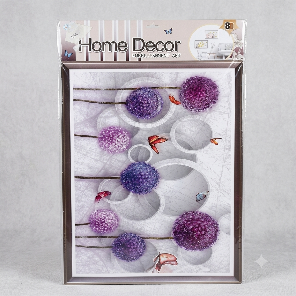 8D Home Decor Wall Art Panel | Premium Decorative Wall Sticker 16x26inch