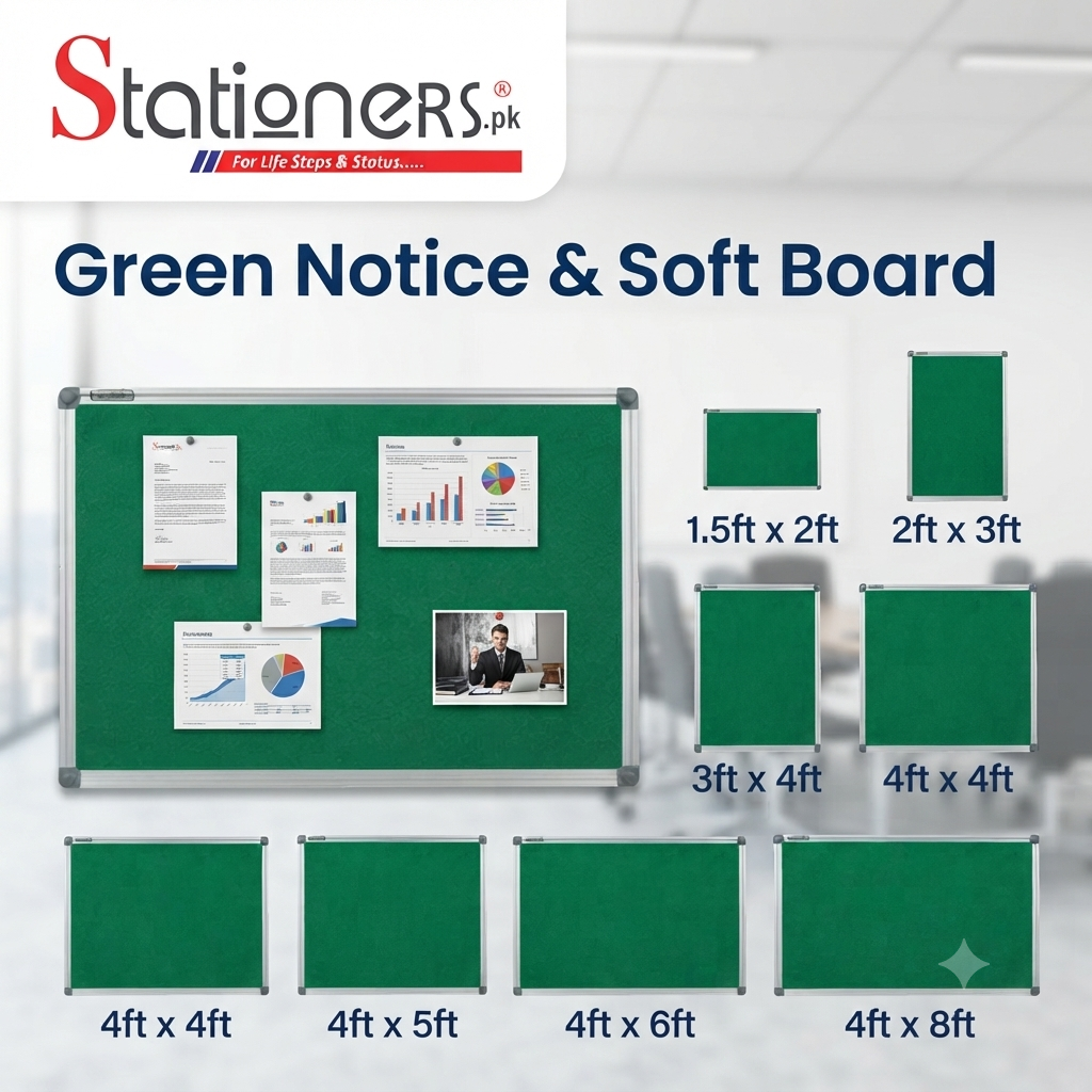 Green Notice & Soft Board – Office, School & Home Display Board