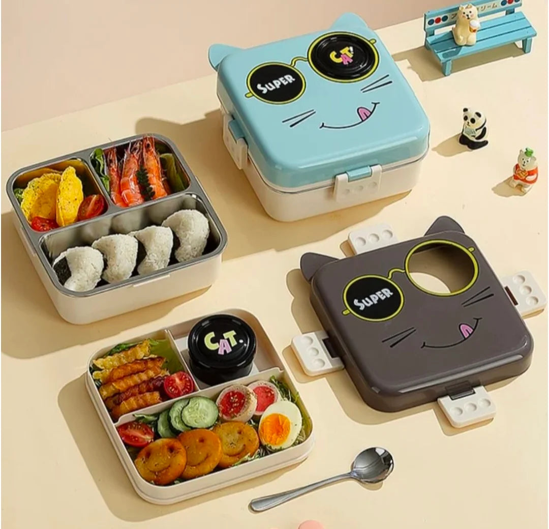 Cat Eye Stainless Steel Lunch Box