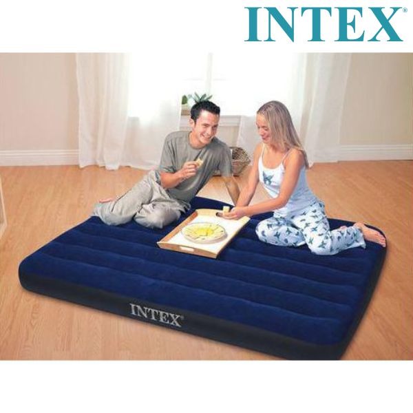 INTEX Air Bed With Dura Beam Standard Classic Downy Air Bed ( 54"X75"X10" )