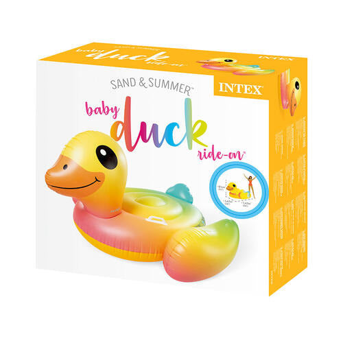 INTEX Baby Duck Ride-On Inflatable Pool Float (58" x 58" x 32")