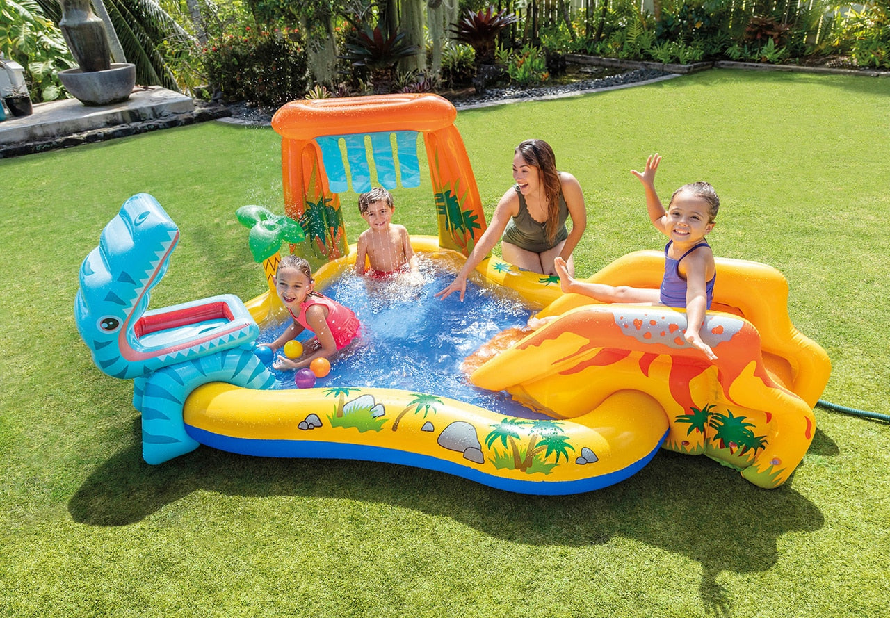 INTEX Dinosaur Play Center Swim Pool 8X6X3.5