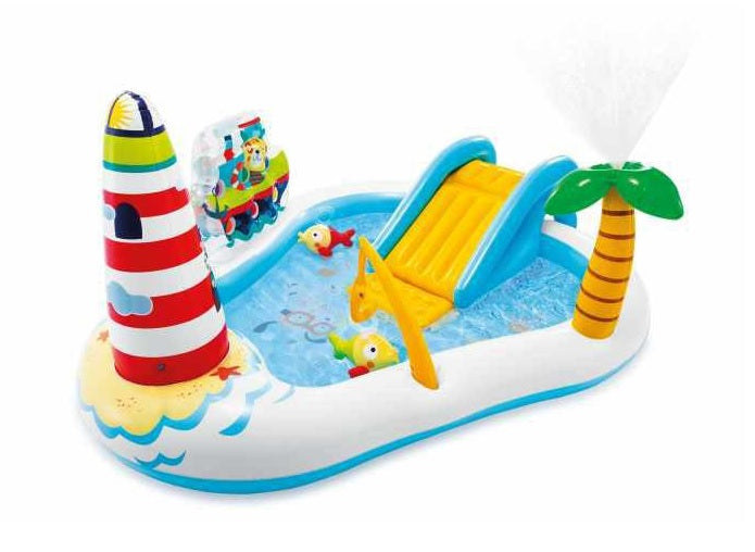 INTEX Fishing Fun Play Center Inflatable Kiddie Pool 86X74X39IN