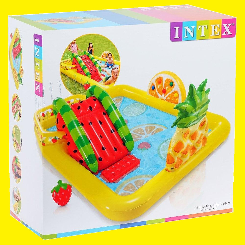 INTEX Fun Fruity Play Center Swimming Pool Outdoor 96X76X36IN