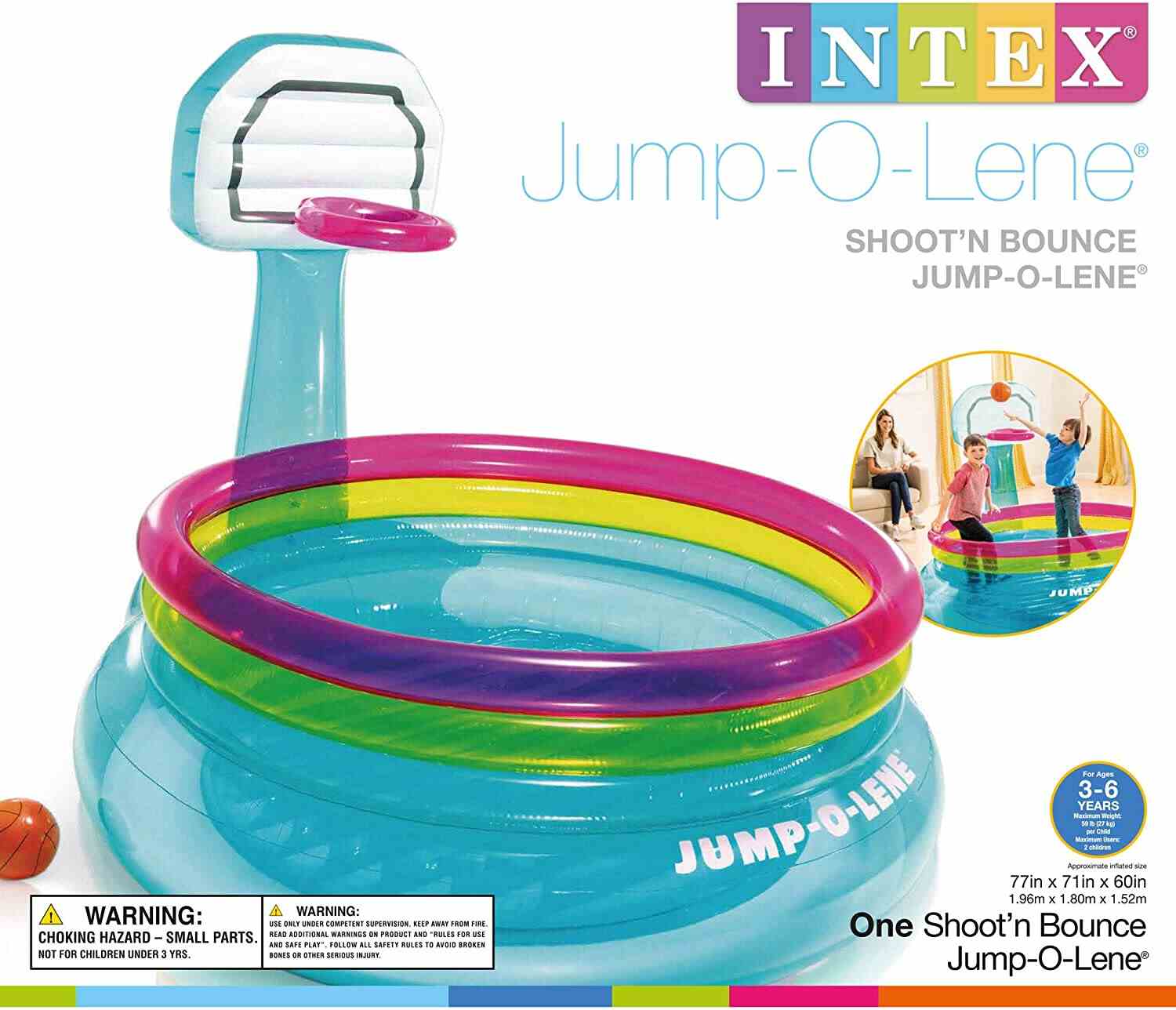INTEX Jump – O – Lene Ring Bouncer With Basket Ball