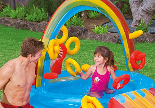 INTEX Rainbow Ring Play Center Swimming Pool 117X76X53IN