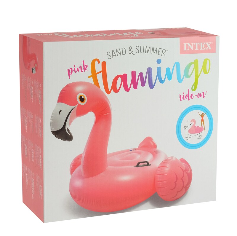 INTEX Ride -on Flamingo Swim Pool Float (56"x54"x38")