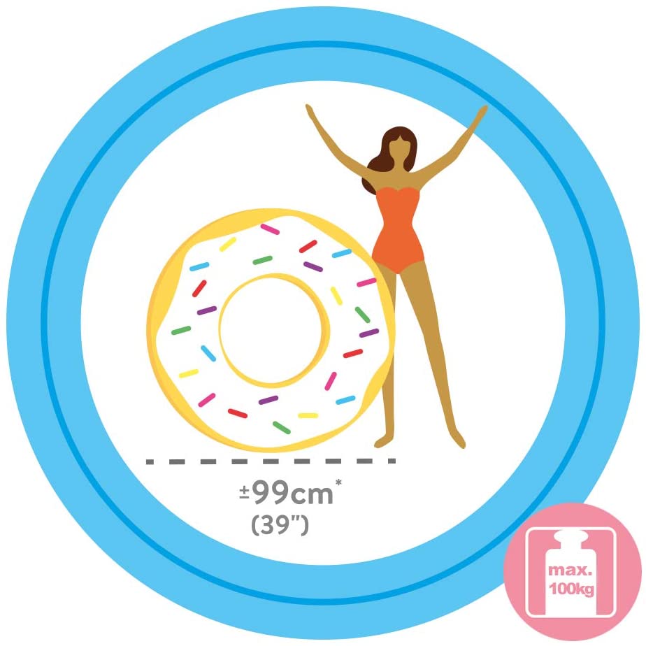 INTEX Sprinkle Donut Inflatable Pool Swim Tube 39" (99cm x 25cm)